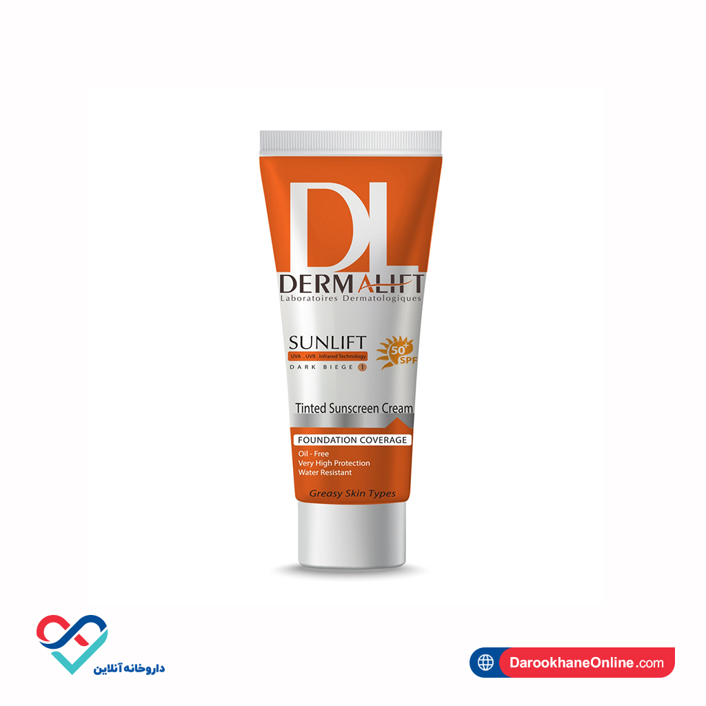 تصویر ضد آفتاب فاقد چربی سان لیفت SPF50 درمالیفت 40 میل 